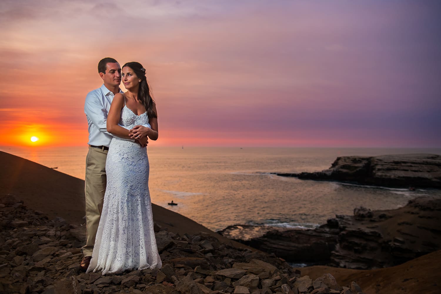 retrato novios boda playa fotografo bodas canarias