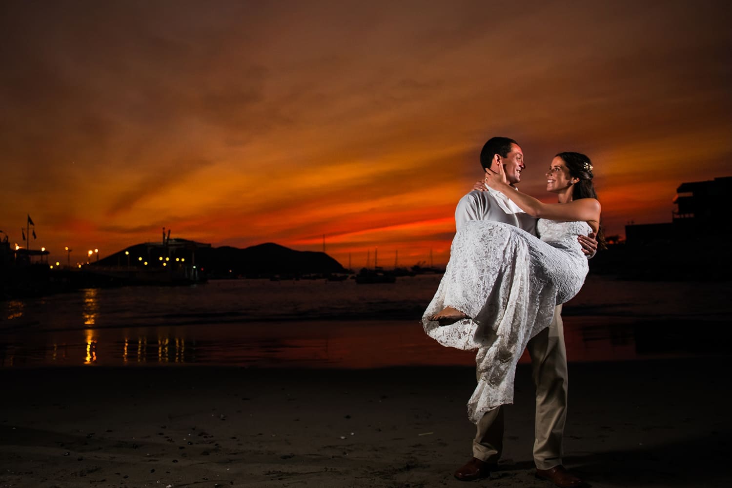 retrato novios boda playa fotografo bodas canarias