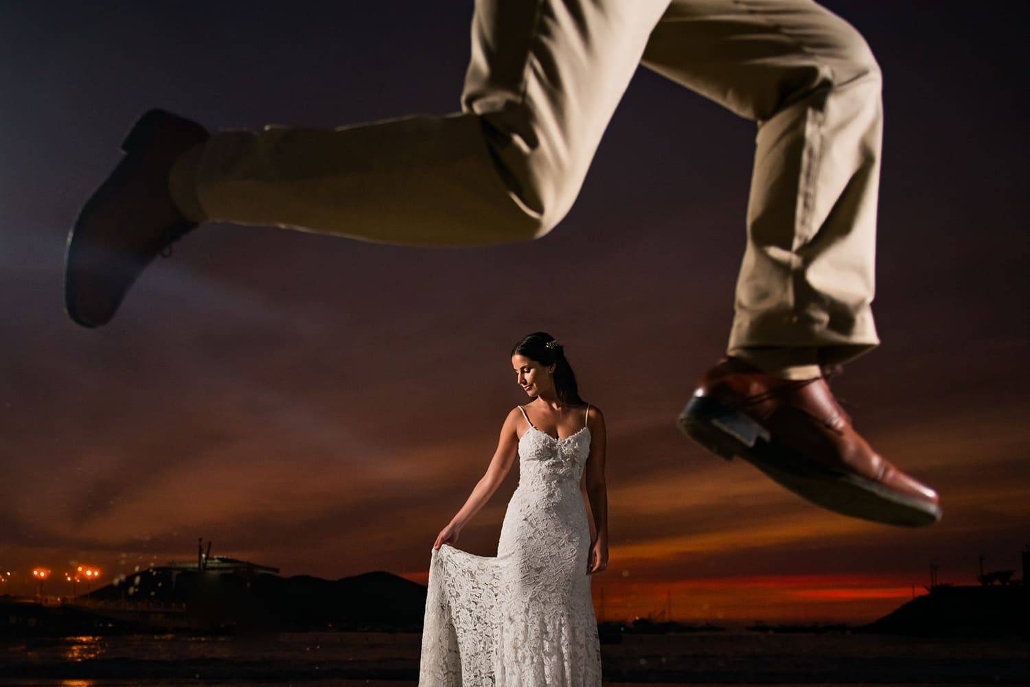 retrato novios boda playa canarias las palmas